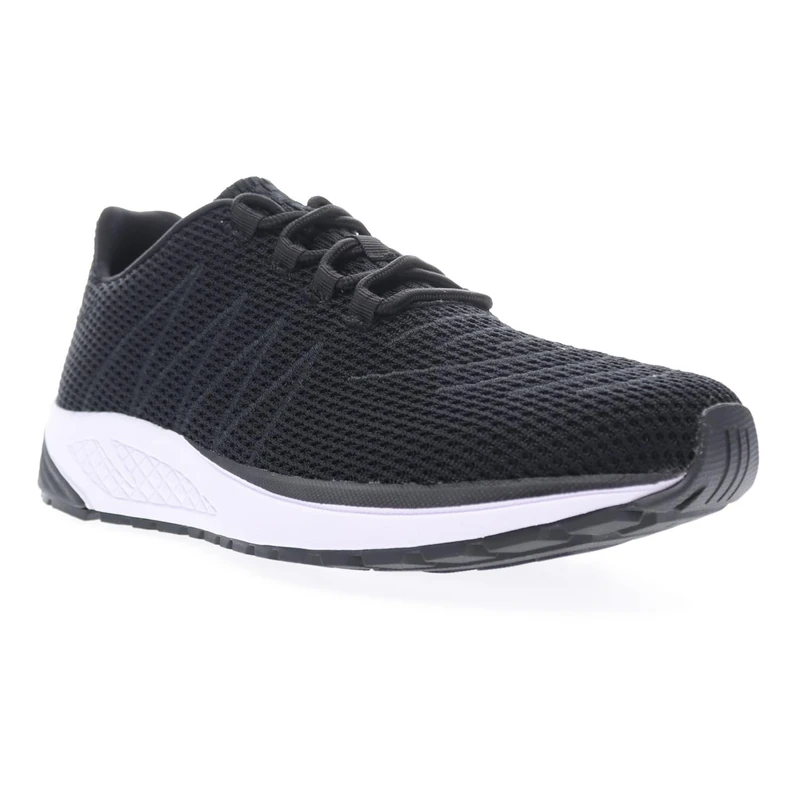 Propét Men's Tour Knit Sneaker, Black, 12 UK