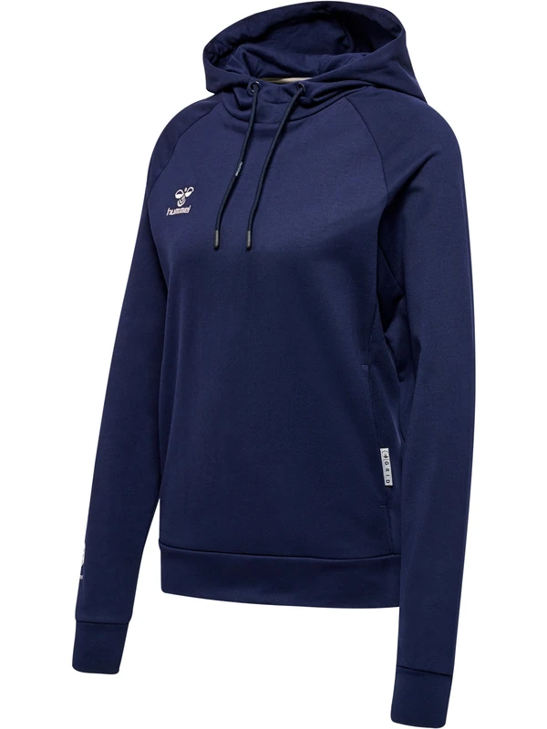 hummel Hmlmove Grid Cotton Hoodie Women's Hooded Sweatshirt Navy - Image 1