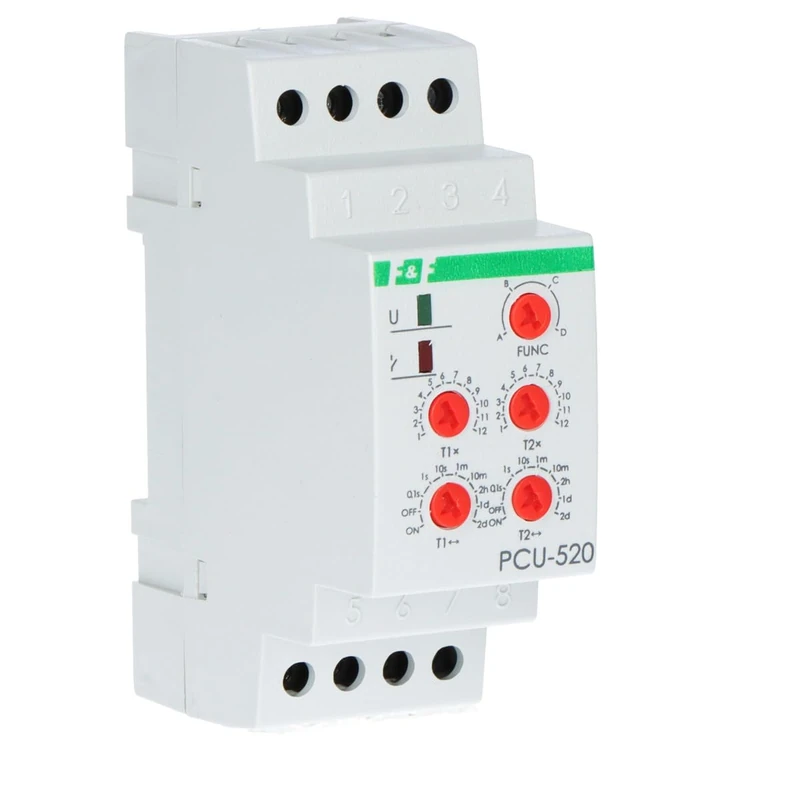 Timer Relay 2P 8A 0.1sek-576h 12-264V AC/DC Multifunction PCU-520UNI mask5908312597735