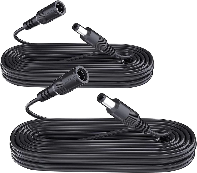 ANLINK 2-Pack 10ft 12V DC 5.5x2.1mm Male-Female Power Extension Cable