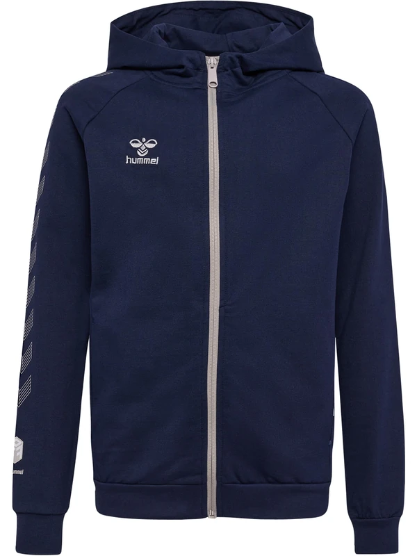hummel hmlMOVE Grid Cotton Zip Hoodie Kids Navy