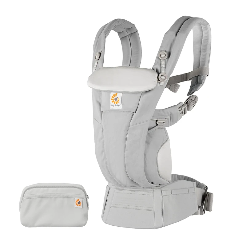 Ergobaby Omni Dream Baby Carrier for Newborns, from Birth to 20.4 kg, 4 Positions, SoftTouch Cotton, Ergonomic Baby Front-Inward and Back Carry Position, Pearl Grey
