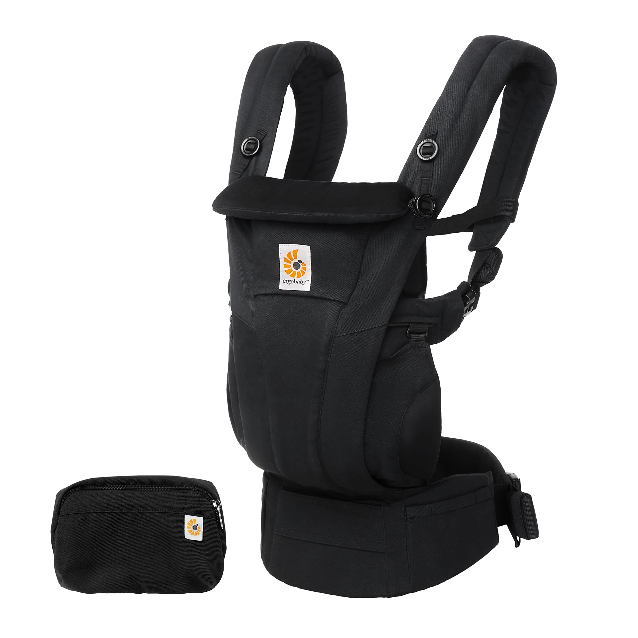 Ergobaby Omni Dream Baby Carrier for Newborns, from Birth to 20.4 kg, 4 Positions, SoftTouch Cotton, Ergonomic Baby Front-Inward and Back Carry Position, Onyx Black