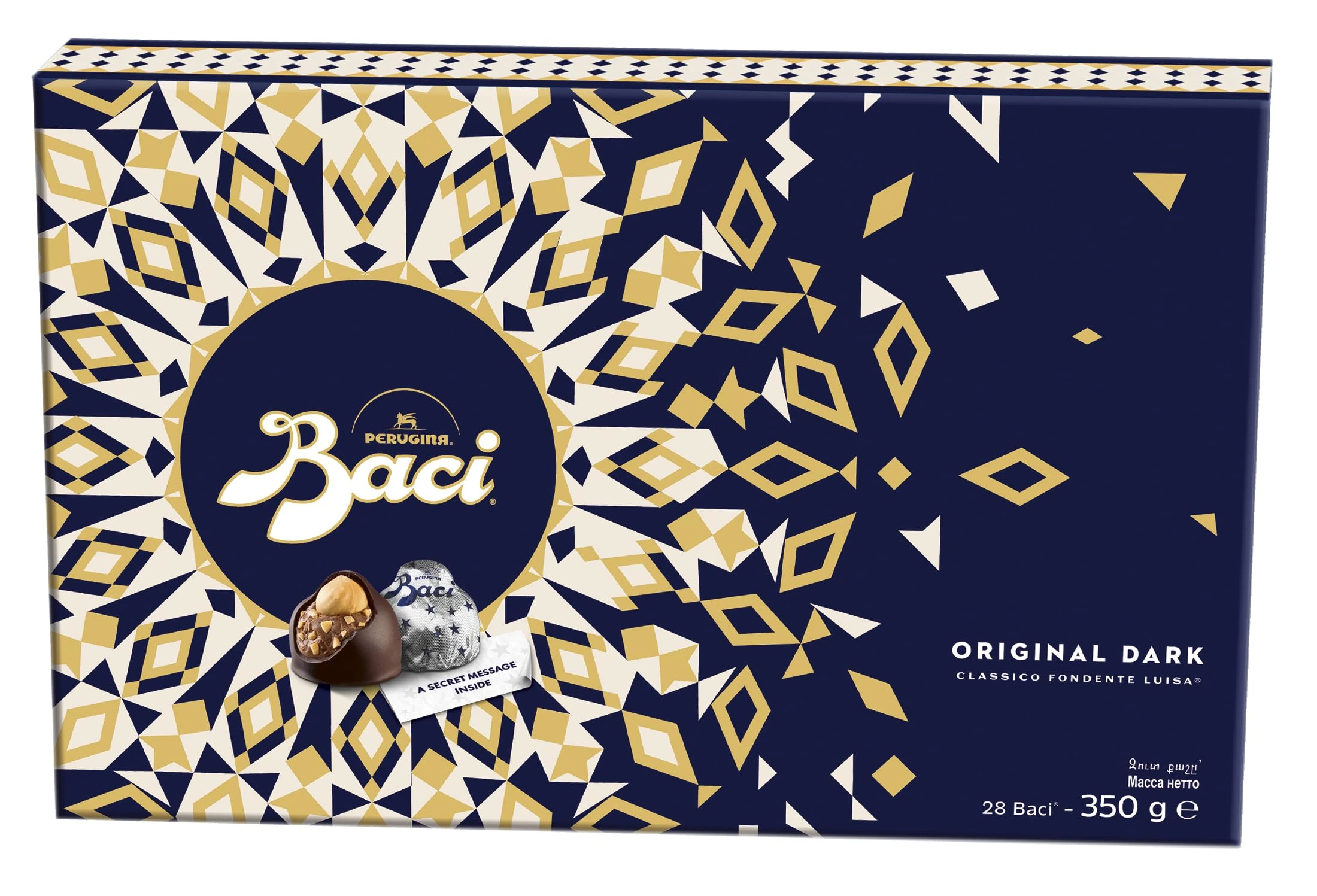 Baci Original Dark Chocolate Praline Gift Box, Gluten Free, 350g (Pack of 6)