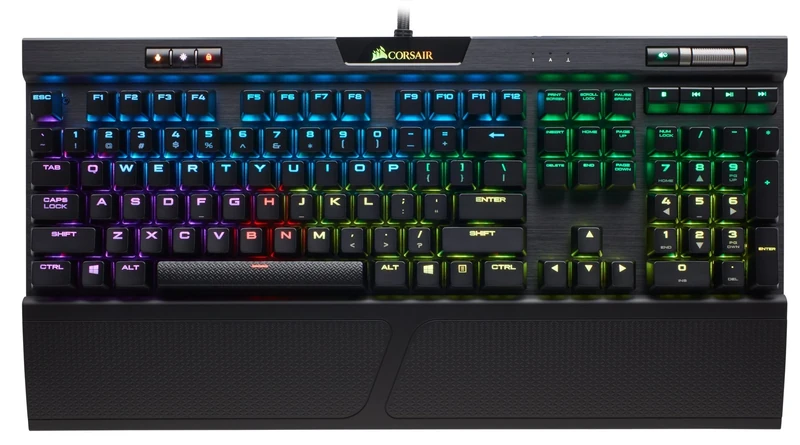 Corsair K70 RGB PRO Wired Mechanical Gaming Keyboard - CHERRY MX RED Linear Switches - Double-Shot PBT Keycaps - iCUE Compatible - AZERTY FR - PC, Mac, Xbox - Black