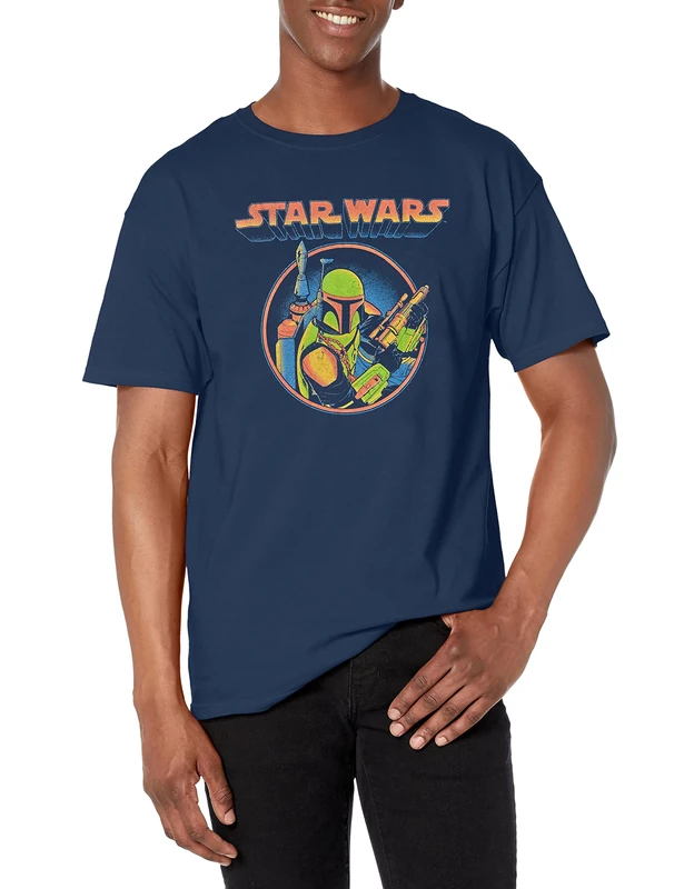 Star Wars Men's Boba T-Shirt, Navy, XL - Image 1