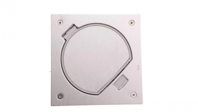Simon Connect 842643603797 Can Insert KSE IP66 with Lid and Socket K45 Single with/U 16A IP20 Stainless Steel KSE2/23/72 kontakt-simon - Image 1