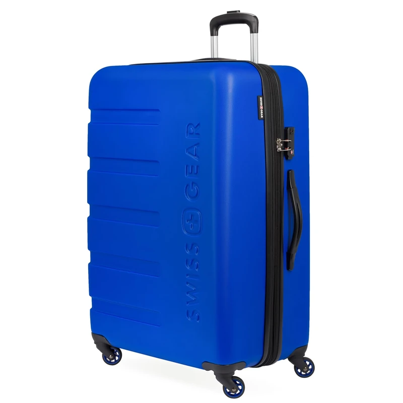 SwissGear 7366 Hardside Expandable Luggage with Spinner Wheels, Cobalt, Checked-Medium 23-Inch, 7366 Hardside Expandable Luggage with Spinner Wheels