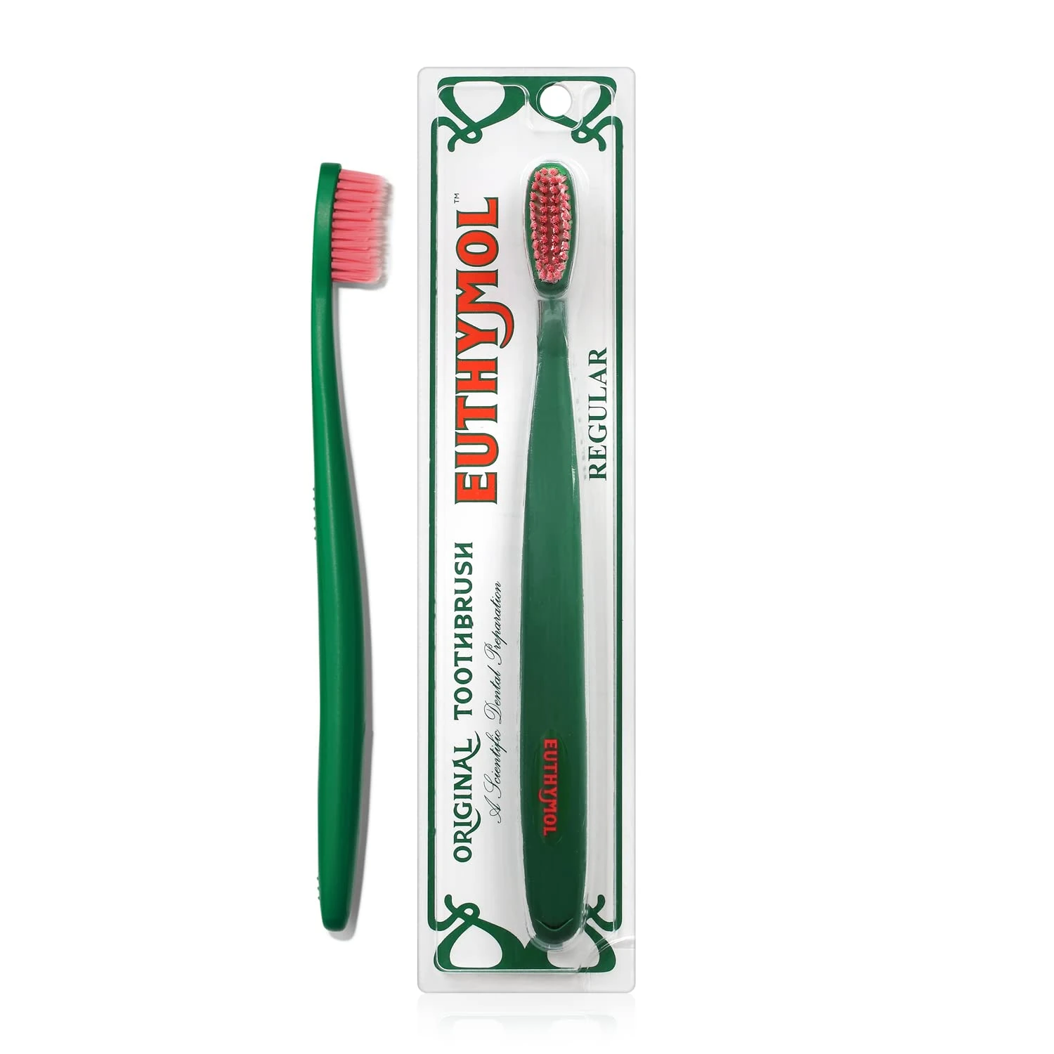 Euthymol Regular Toothbrush, Compact Small Full Head, Soft Bristle, Triple Curve Ergonomic Manual Toothbrushes, Deep Cleaning, Sensitive Gums Teeth, Daily Oral Enamel Dental Care