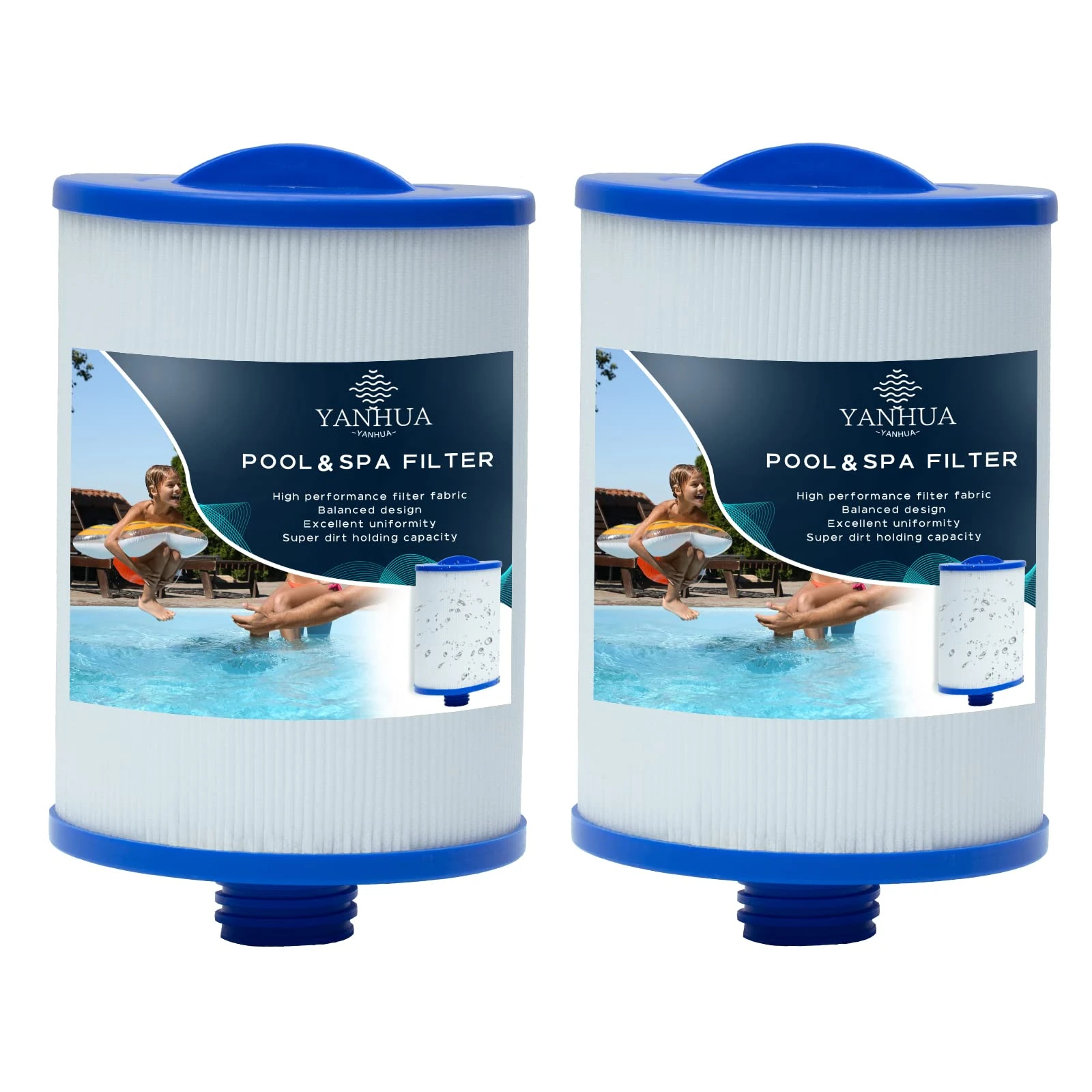 Spa Filters for Hot Tub Filter, PWW50 Filter Replacemen, Compatible for PWW50 Hot Tub Filter, for Unicel 6CH-940, for Filbur FC-0359, for Waterway Plastics 817-0050 (2)