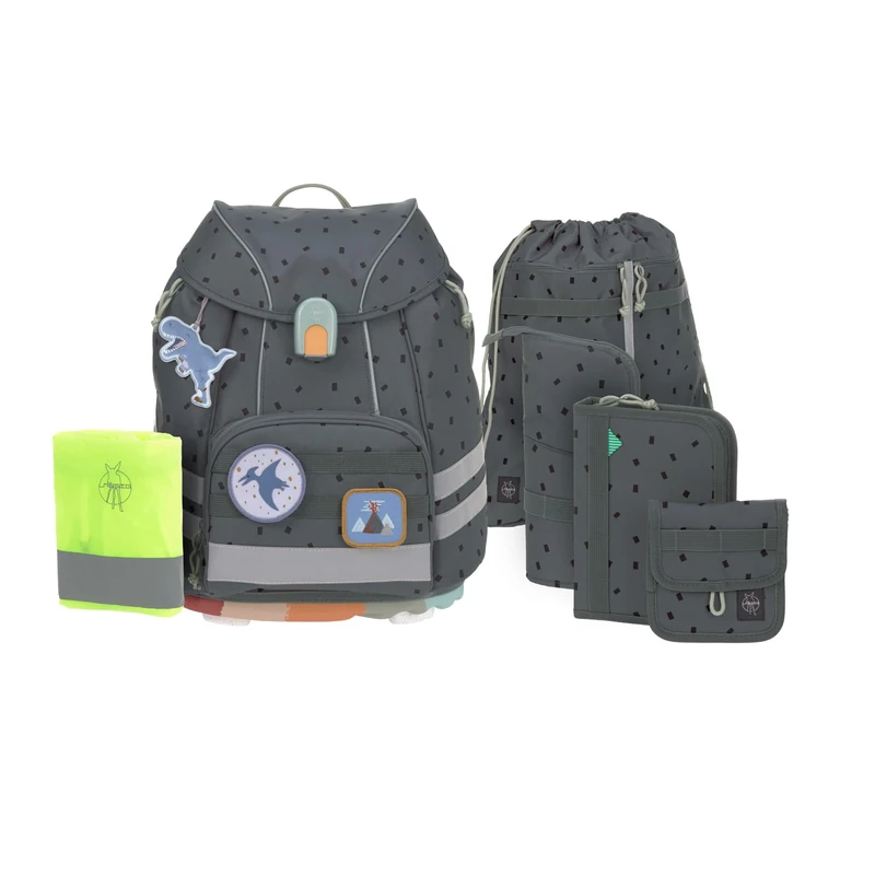 LÄSSIG Unisex Children's School Flexy Unique School Bag Set, Speckles Anthracite, Regular