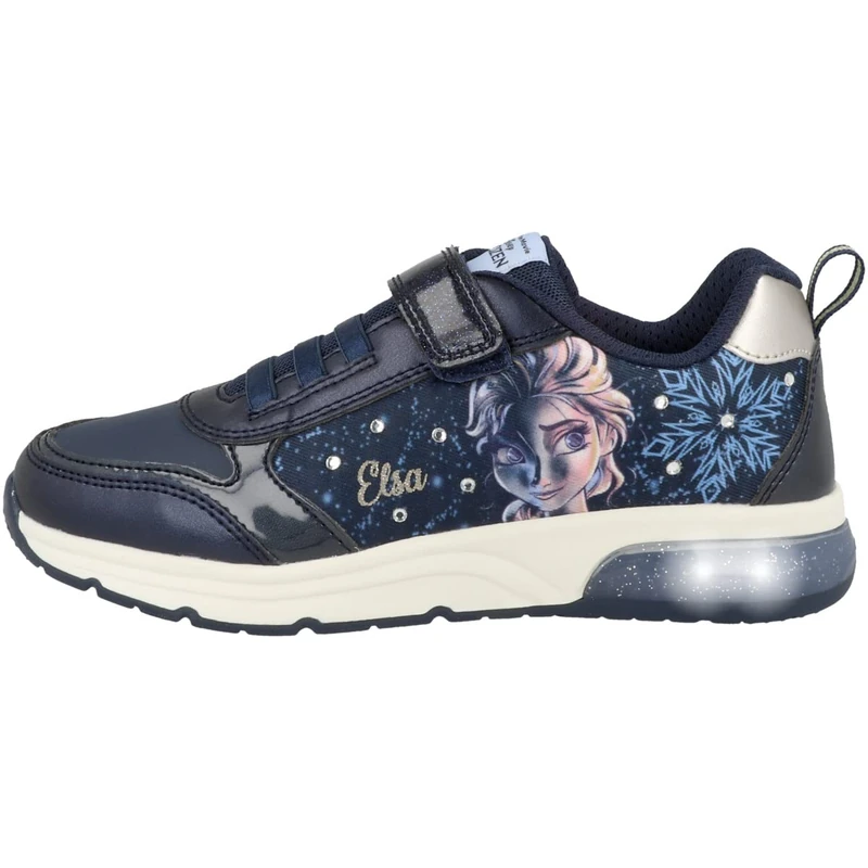 Geox Girls J Spaceclub D Sneakers, Navy Platinum, 1 UK Child