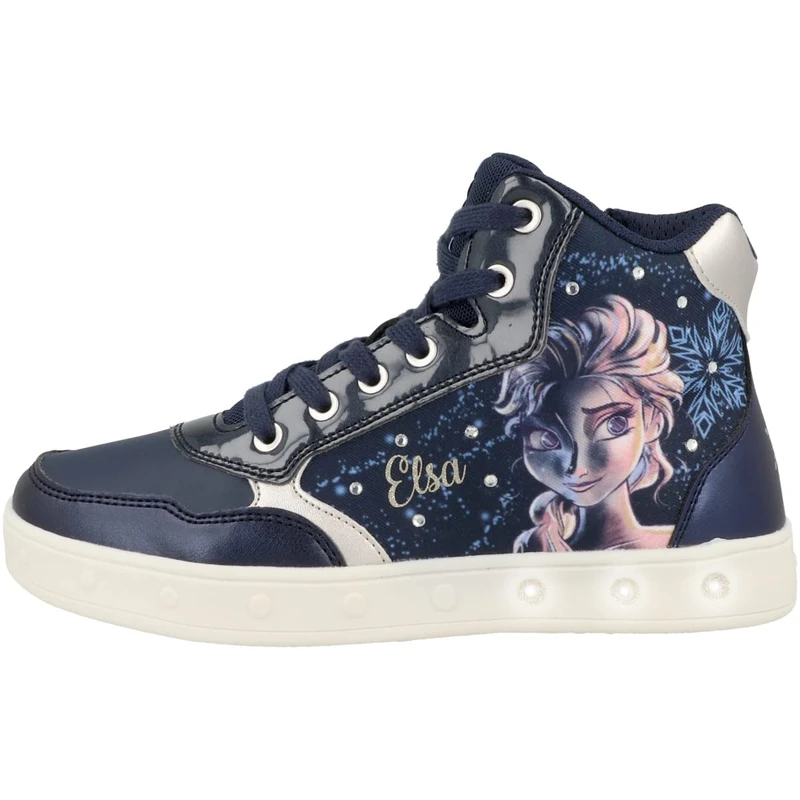 Geox Girl's J Skylin Girl Sneakers, Navy Platinum, 11.5 UK
