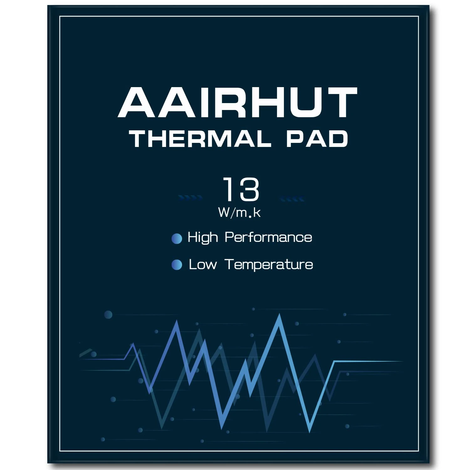 Aairhut Thermal Pad 13W/mK, 120x120x0.5mm Silicone Cooling Pad GPU Non Conductive Heat Resistance Extreme Odyssey Cover with Dual Self-Adhesive Films for PC Laptop Heatsink/GPU/CPU/LED