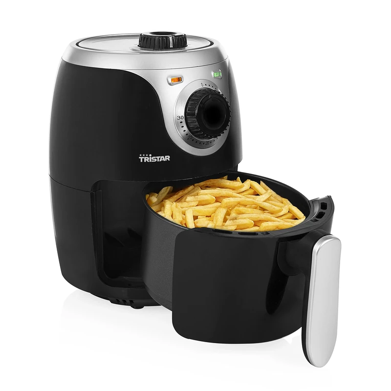 Tristar FR-6980BS Air Fryer, 2 L, 1000 W, Compact Design, Adjustable Thermostat, Timer, Black
