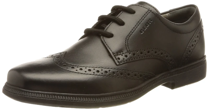 Geox Boys Jr Federico A Shoes, Black, 1.5 UK Child