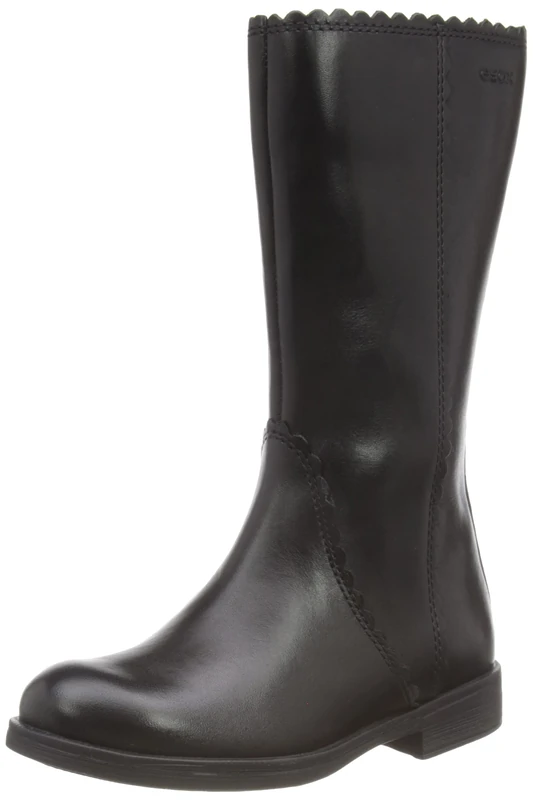 Geox Girl's Jr Agata Boots, Black, 11 UK