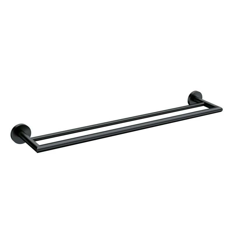 Moen Y5722BL Arlys 24-Inch Modern Double Towel Bar, Matte Black