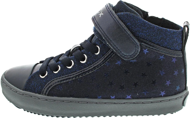 Geox Girls J Kalispera Sneakers, Navy, 2.5 UK Child