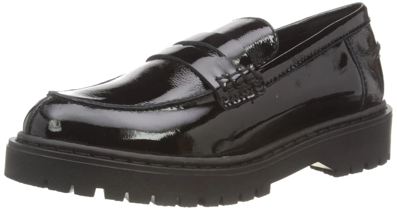 Geox Woman D Bleyze B Moccasins, Black, 7.5 UK