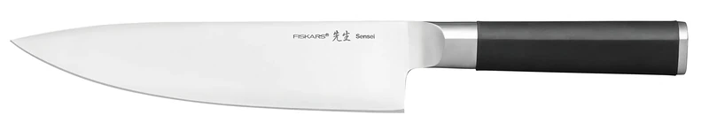 FISKARS Chef's Knife, Sensei, Total Length: 32.9 cm, Stainless Steel with high Carbon Content/Plastic, 1024269