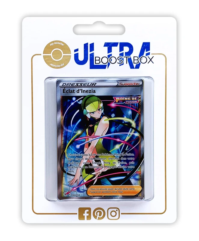 Inezia Sparkle 260/264 Fusion Fist Trainer Full Art Myboost X Sword and Shield 8 - Fusion Fist - Box of 10 French Pokémon Cards