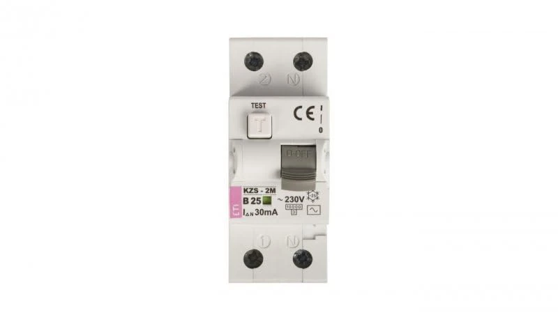 Residual Current Circuit Breaker 2P 25A B 0.03A Type AC KZS-2M 002173106 eti-polam 3838895400899