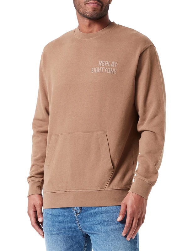 REPLAY Men's Sweatshirt, 989 Safari, XXL - Image 1