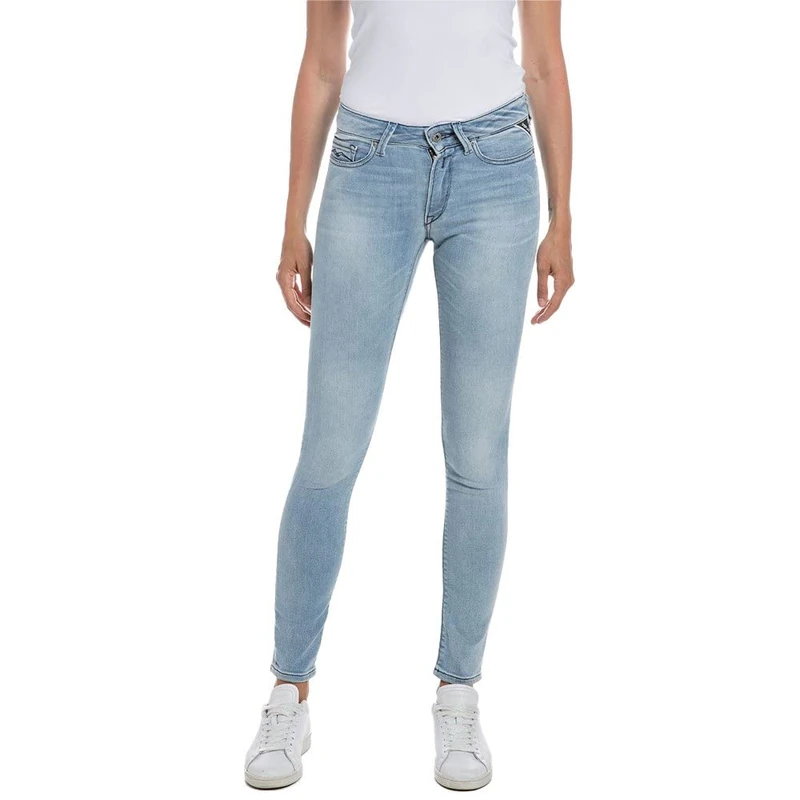 REPLAY Women's WHW689 Luzien C-Stretch Jeans, 010 Light Blue, 2330