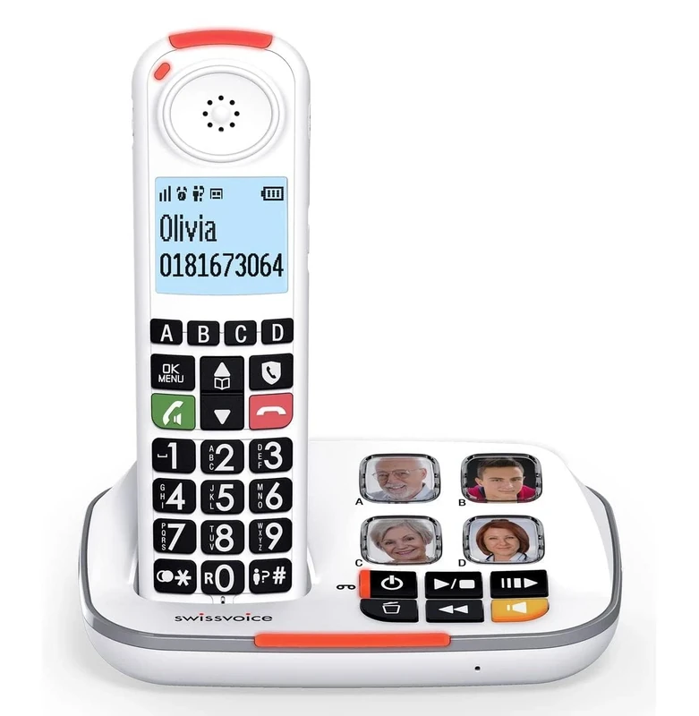 SWISSVOICE Cordless Phone Combo+dect Xtra 2355 Duo, White