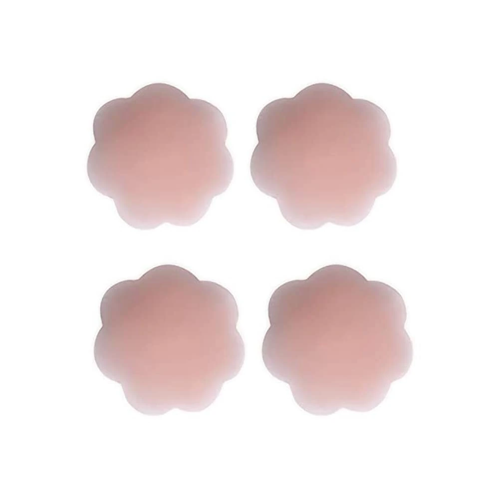 Kibon Silicone Nipple Covers, Reusable Adhesive Silicone Pasties Breast Petals, 2 Pair Flower Shape