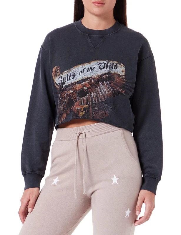 REPLAY Women's W3715 Sweatshirt, 099 Blackboard, XS