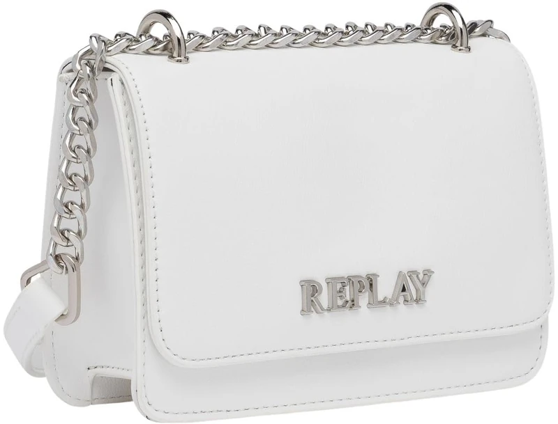 Replay women's handbag made of faux leather, white (Optical White 001), one size