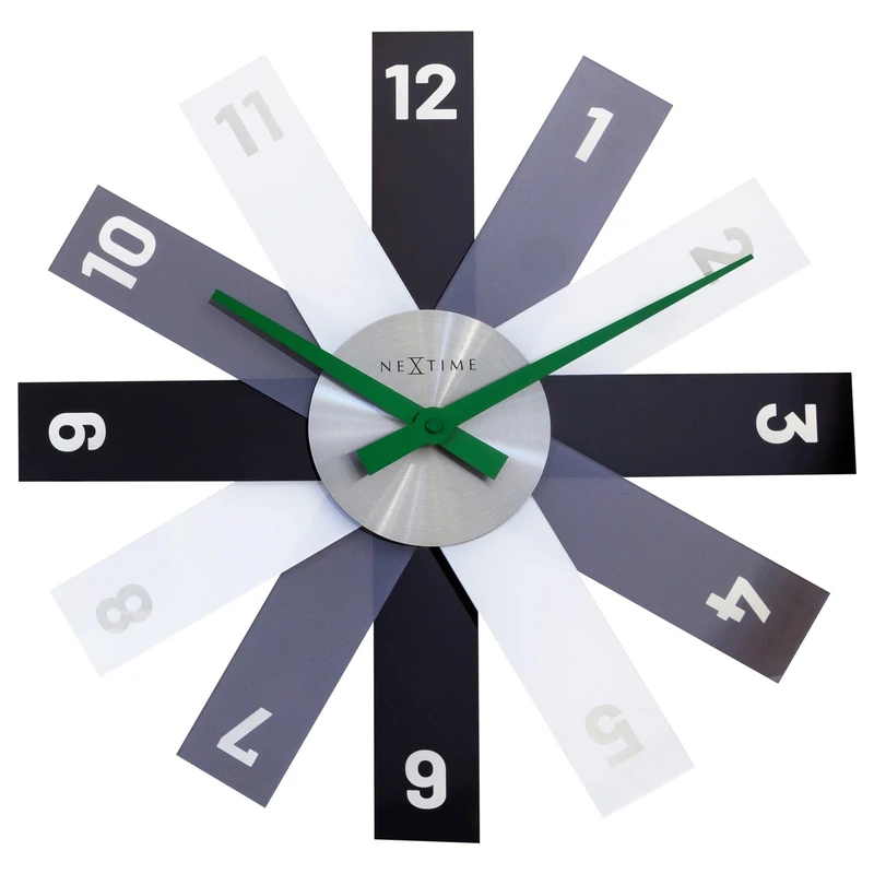 NeXtime Wall Clock 40 cm Silent Black Acrylic/Metal Plexi