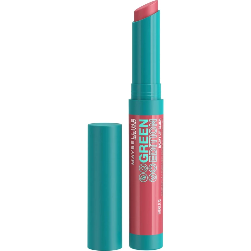 Maybelline Green Edition Balmy Lip Blush Lipstick, organic, natural colour, vegan, 003 Lightning
