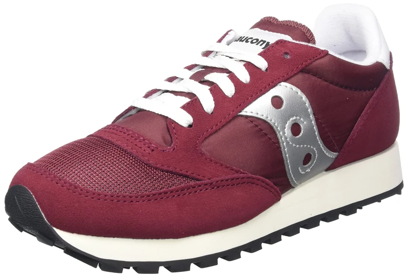 Saucony Mens Jazz Original Vintage Sneaker, Burgundy Silver, 11 UK