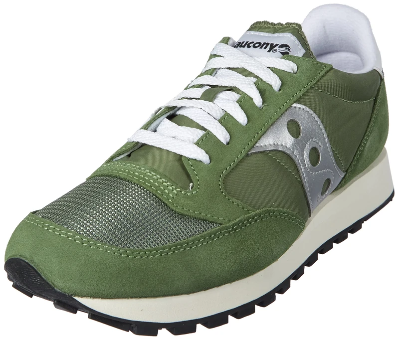 Saucony Mens Jazz Original Vintage Sneaker, Green Silver, 9 UK