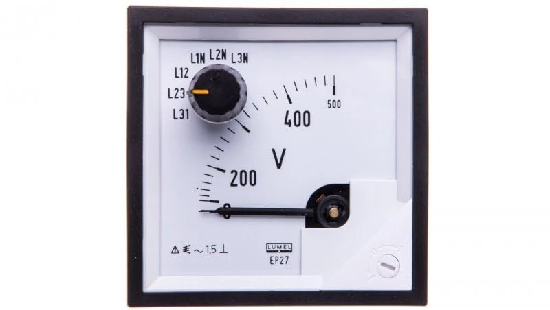 lumel Voltmeter with Switch N E615 500V Working Position C3 K=90 st. Without Certificate KJ EP27NE6150000 5901769403970