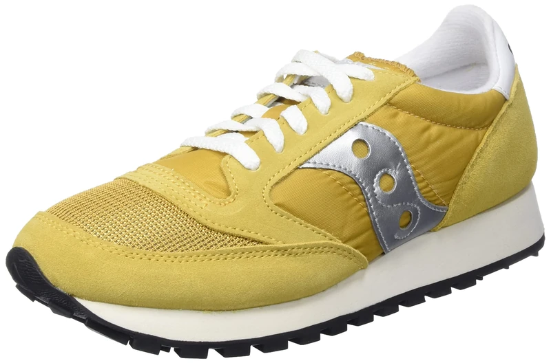 Saucony Men's Jazz Original Vintage Sneaker, Mustard Silver, 4 UK