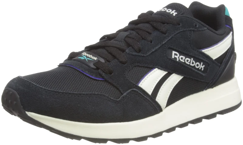 Reebok Men's GL1000 Sneakers, Core Black/Classic White/Classic Teal, 7.5 UK