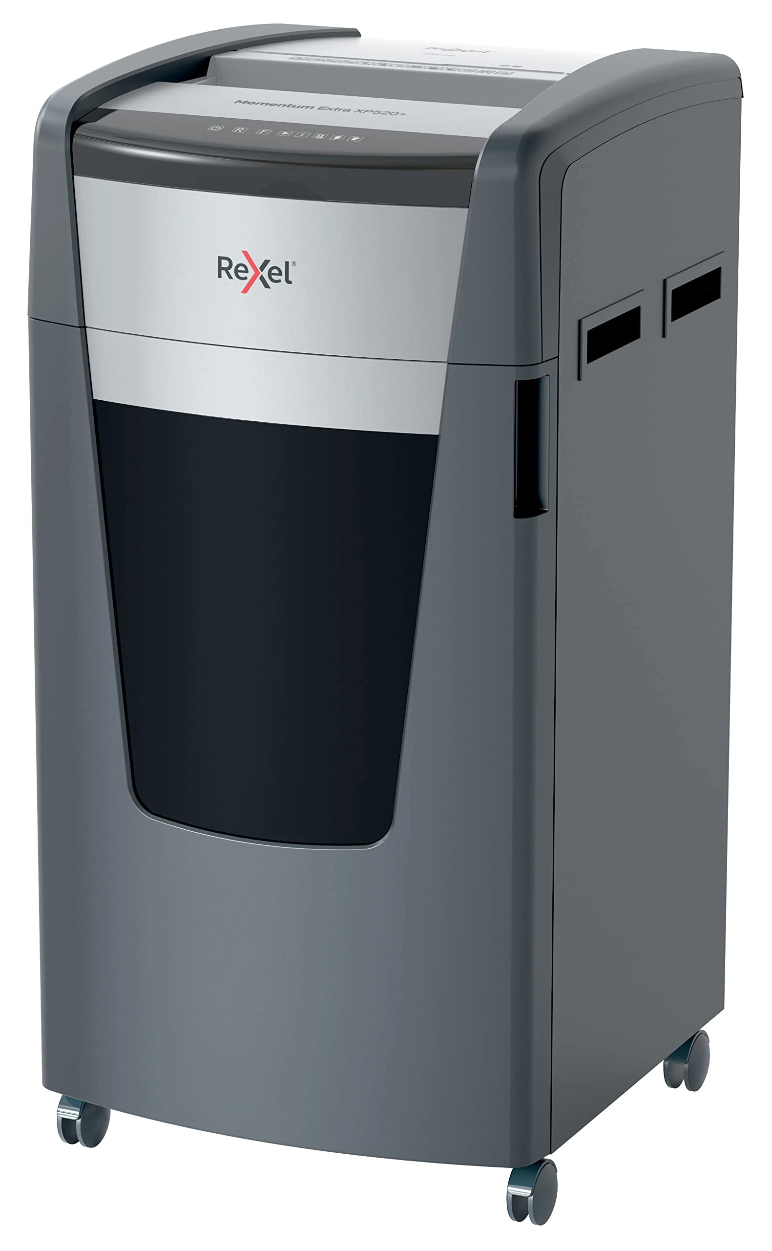 Rexel XP520+ Micro Cut Paper Shredder, Shreds 22-20 Sheets (70-80 gsm) At Once, P5 Security Level, Jam-Free Technology, Office Use, 120 Litre Pull-Out Bin, Black, Momentum Extra Range, 2021520M