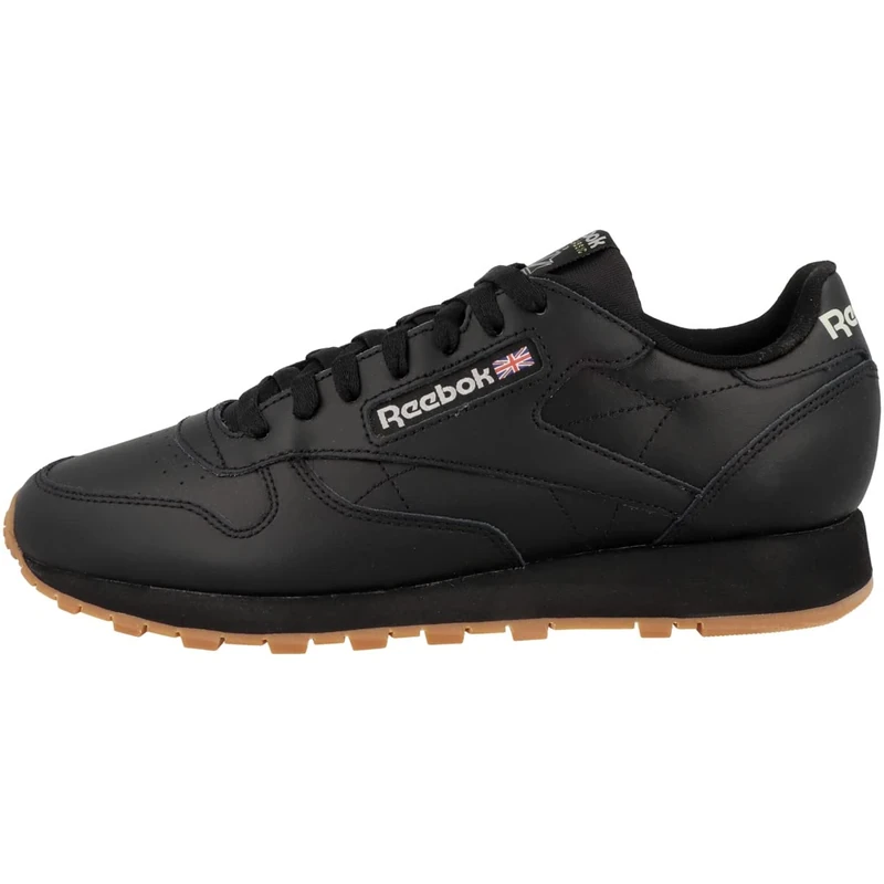 Reebok Men Classic Leather Sneaker, Core Black/Pure Grey 5/Reebok Rubber Gum-03, 10