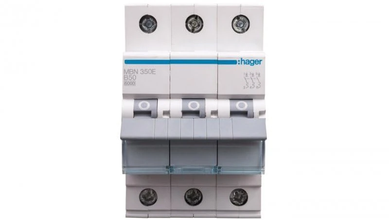 hager Polo 3P B 50A 6kA AC MBN350E Hager Polo 3250614313110 Circuit Breaker