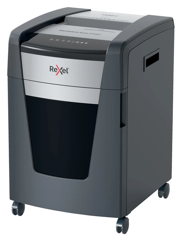Rexel XP420+ Cross Cut Paper Shredder, Shreds 23-21 (70-80 gsm) Sheets At Once, P4 Security Level, Jam-Free Technology, Office Use, 60 Litre Pull-Out Bin, Black, Momentum Extra Range, 2021421X