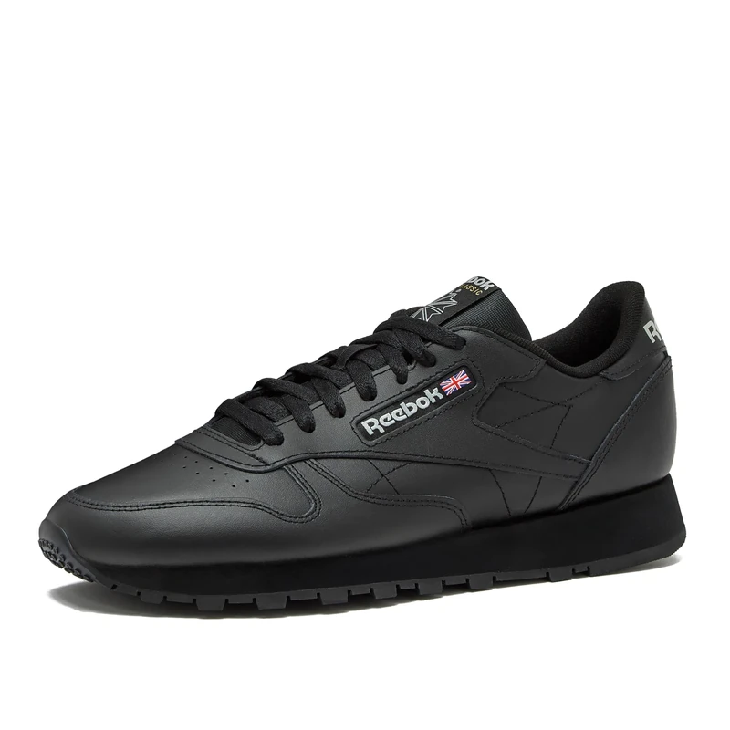 Reebok Men Classic Leather Sneaker, Core Black/Core Black/Pure Grey 5, 5