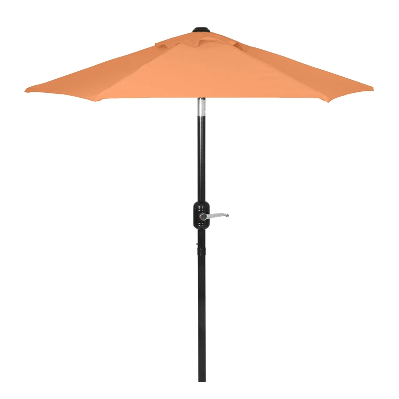 Punchau 6 Ft Outdoor Patio Umbrella, Easy Open/Close Crank and Push Button Tilt Adjustment - Light Terracotta Market Umbrellas