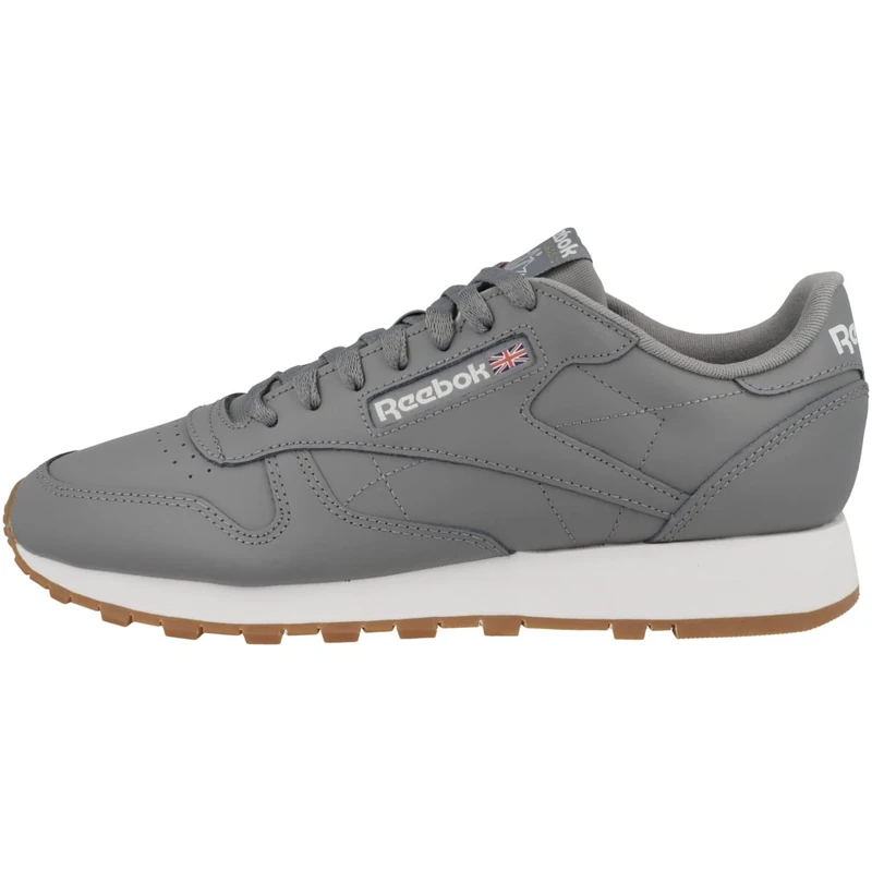 Reebok Men Classic Leather Sneaker, Pure Grey 5/FTWR White/Reebok Rubber Gum-03, 6