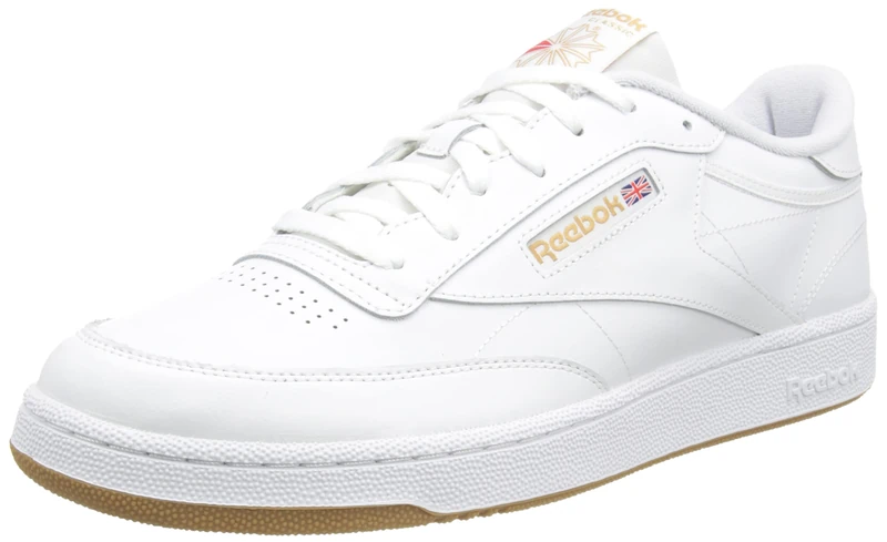 Reebok Unisex's Club C 85 Gymnastics Shoes, FTWR White/True Beige/Reebok Lee 3, 7.5 UK