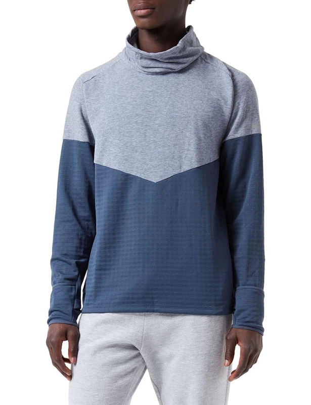 Nike Men's Tf Run Dvn Sphr Elmnt Long-Sleeved Shirt, Thunder Blue/Pure/Reflective S, XL