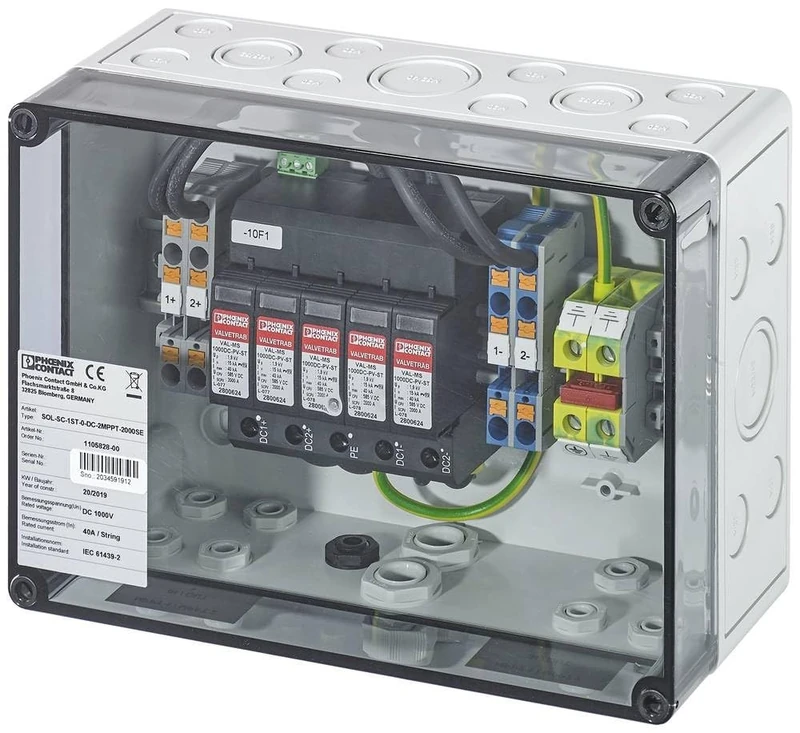 Phoenix Contact, 1105828 Surge Arrester DIN Rail 3.7kV 40kA Solarline SOL-SC-1ST-0-DC